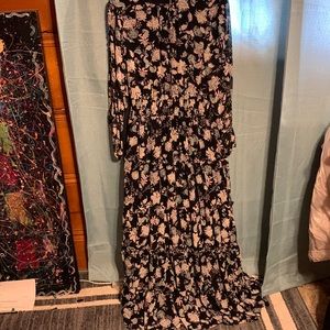 Vince Camuto Black with Flowers Dress